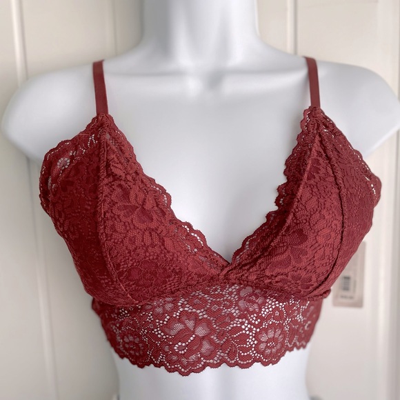 Gianni Bini Rust Soft Lace Padded Bralette w/ Adjustable Straps Sz Medium NWT - Picture 7 of 8